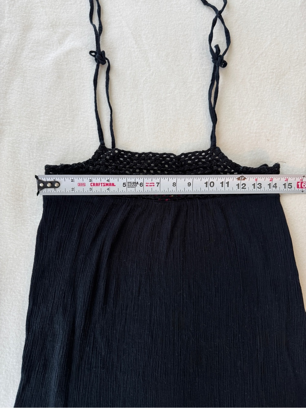 Vintage Sugar 17 Crochet Tank Top – Black – Size M - Picture 4 of 7
